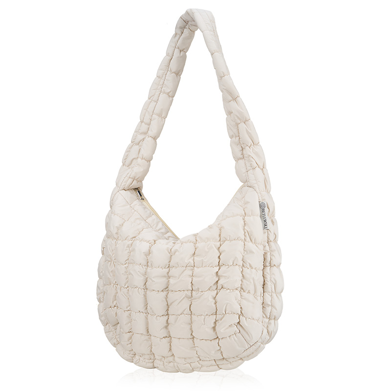 torebka damska pikowana cloudy ecru