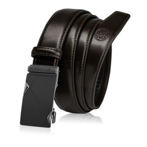 brązowy automatyczny pasek męski elite brązowy, 105