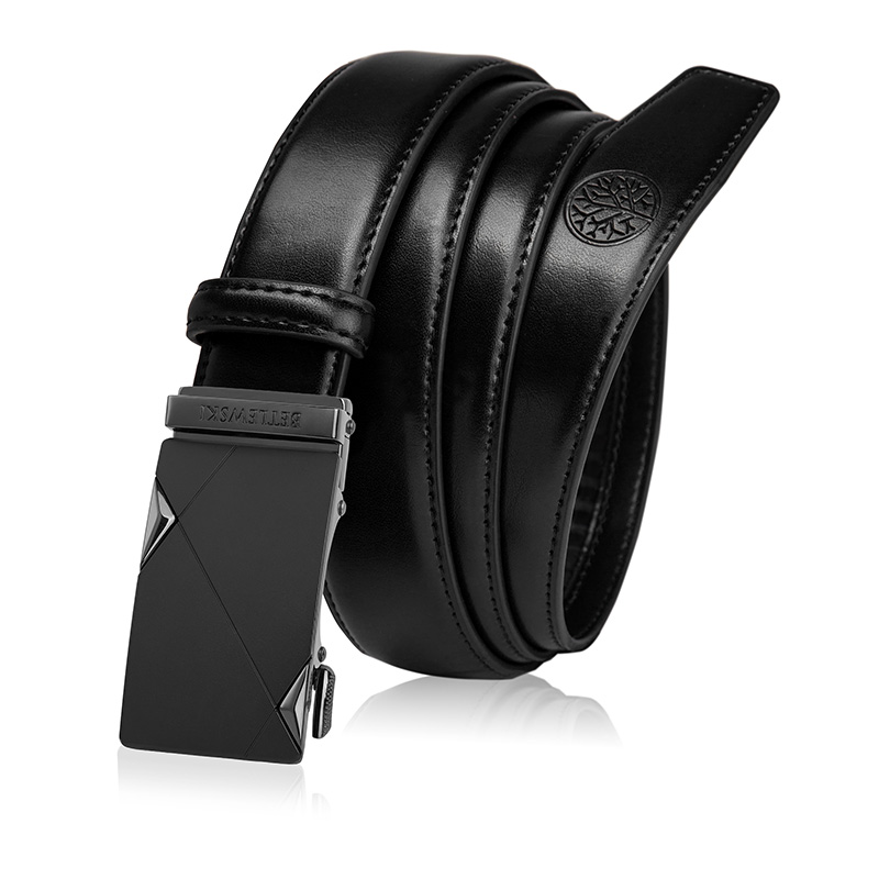 czarny skórzany pasek męski elite