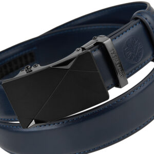 granatowy skórzany pasek męski elite