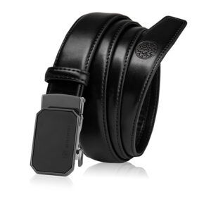 skórzany pasek męski elite czarny