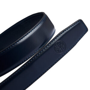 granatowy skórzany pasek męski elite