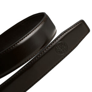 ciemnobrązowy skórzany pasek męski elite