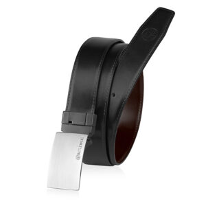 pasek męski z obrotową klamrą elite czarny, 100