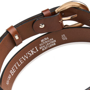 skórzany pasek damski gaia (kopia) czarny, 75