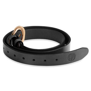 skórzany pasek damski gaia czarny, 75