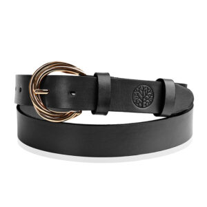 skórzany pasek damski gaia czarny, 75