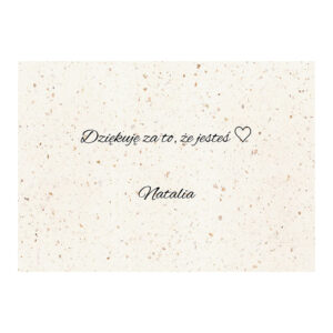 bilecik z własną dedykacją usługa ecru, alex brush