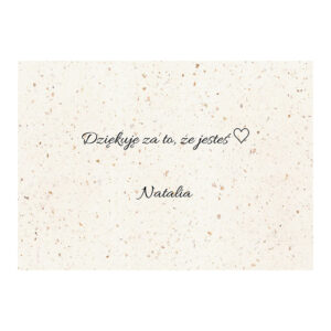 bilecik z własną dedykacją usługa