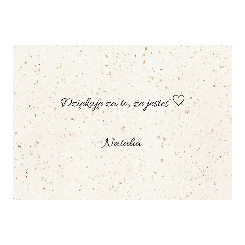 bilecik z własną dedykacją usługa