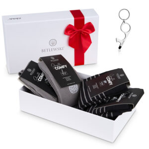 stylowy zestaw skarpet comfy na prezent z brelokiem