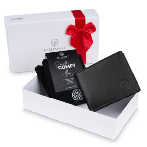 elegancki zestaw prezentowy z portfelem i skarpetami 39 42