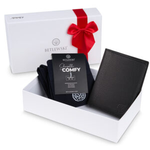 klasyczny zestaw prezentowy z portfelem i skarpetkami