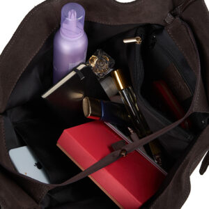 zamszowa torebka na ramię lea