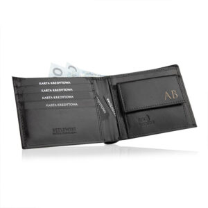 portfel męski classic z grawerowanymi inicjałami