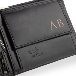 portfel męski classic z grawerowanymi inicjałami