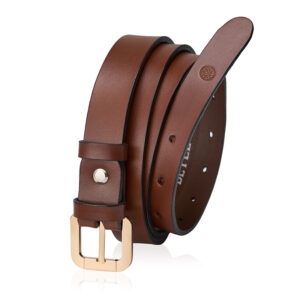 brązowy skórzany damski pasek ivy