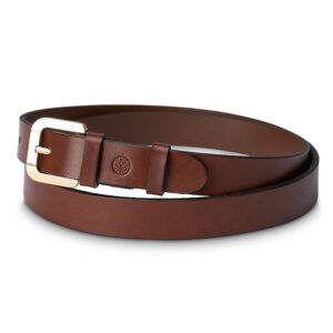 brązowy skórzany damski pasek ivy