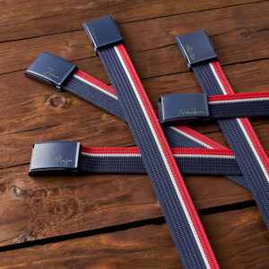 pasek parciany dla dzieci z grawerem casual slim