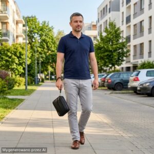 skórzana saszetka męska pozioma select
