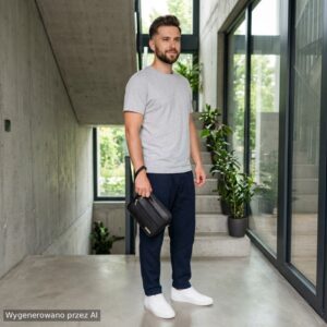 skórzana saszetka męska pozioma select
