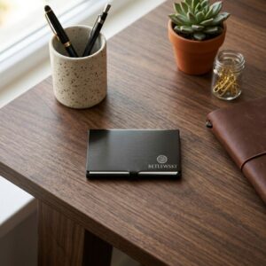 metalowy card holder etui solid