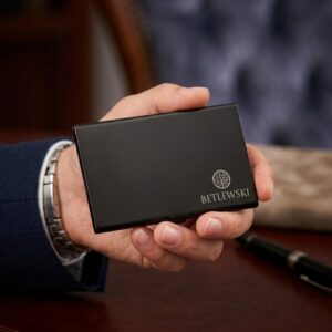metalowy card holder etui solid