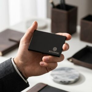 metalowy card holder etui solid