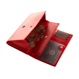 Portfel damski BASIC czerwony Betlewski BPD-DZ-10