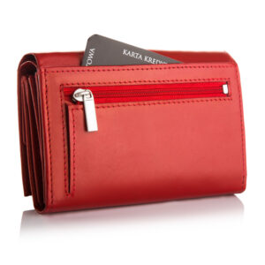 Portfel damski BASIC czerwony Betlewski BPD-DZ-11